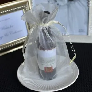 10 Large Ivory Organza Favor Pouches Gift Bags Wedding Birthday Baby Shower
