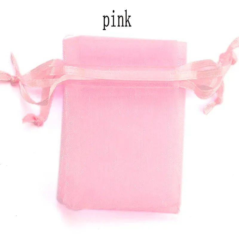 100pcs/lot Organza Bag 5x7cm,7x9cm,9x12cm Christmas Wedding Drawstring Bag Candy Bags Gift Pouches Jewelry Packaging Display