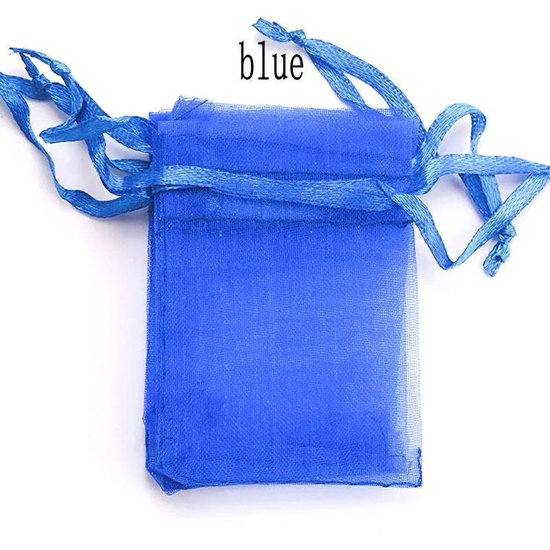 100pcs/lot Organza Bag 5x7cm,7x9cm,9x12cm Christmas Wedding Drawstring Bag Candy Bags Gift Pouches Jewelry Packaging Display