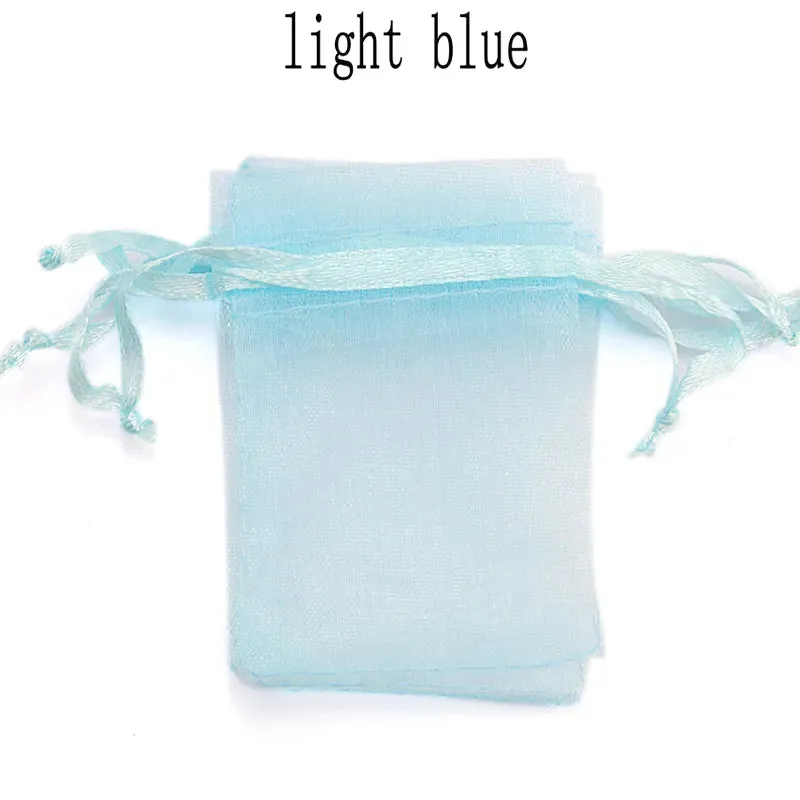 100pcs/lot Organza Bag 5x7cm,7x9cm,9x12cm Christmas Wedding Drawstring Bag Candy Bags Gift Pouches Jewelry Packaging Display