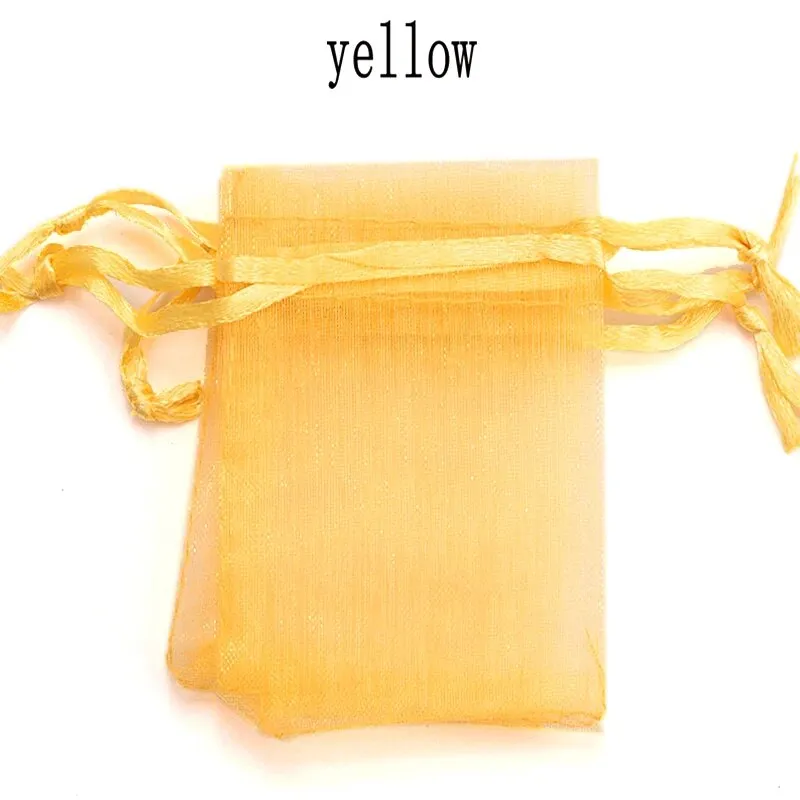100pcs/lot Organza Bag 5x7cm,7x9cm,9x12cm Christmas Wedding Drawstring Bag Candy Bags Gift Pouches Jewelry Packaging Display