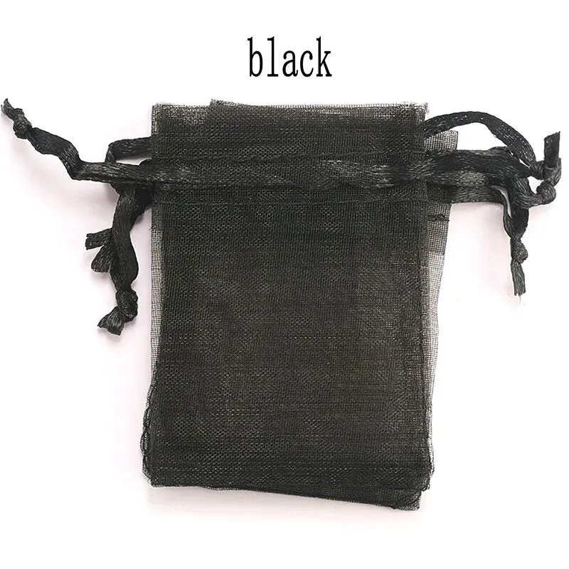 100pcs/lot Organza Bag 5x7cm,7x9cm,9x12cm Christmas Wedding Drawstring Bag Candy Bags Gift Pouches Jewelry Packaging Display