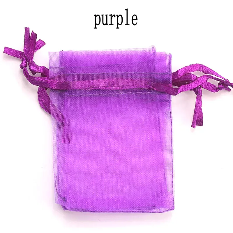 100pcs/lot Organza Bag 5x7cm,7x9cm,9x12cm Christmas Wedding Drawstring Bag Candy Bags Gift Pouches Jewelry Packaging Display