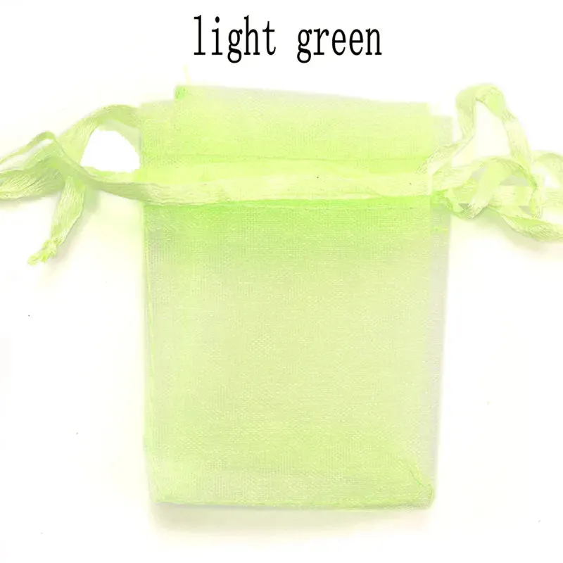 100pcs/lot Organza Bag 5x7cm,7x9cm,9x12cm Christmas Wedding Drawstring Bag Candy Bags Gift Pouches Jewelry Packaging Display