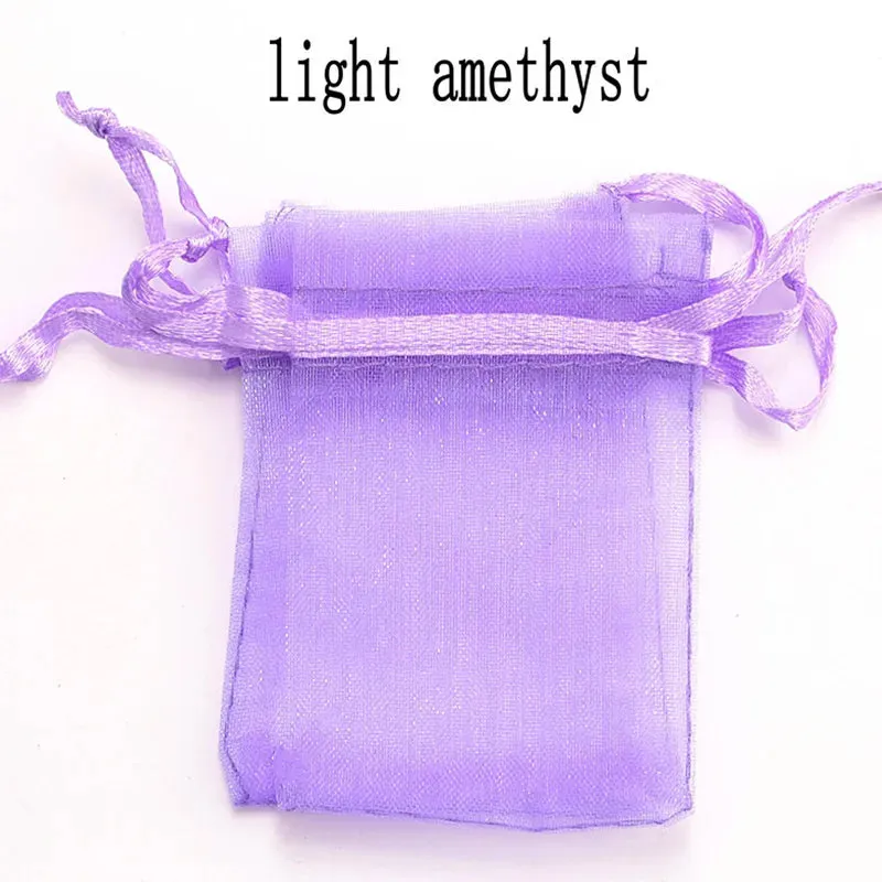 100pcs/lot Organza Bag 5x7cm,7x9cm,9x12cm Christmas Wedding Drawstring Bag Candy Bags Gift Pouches Jewelry Packaging Display