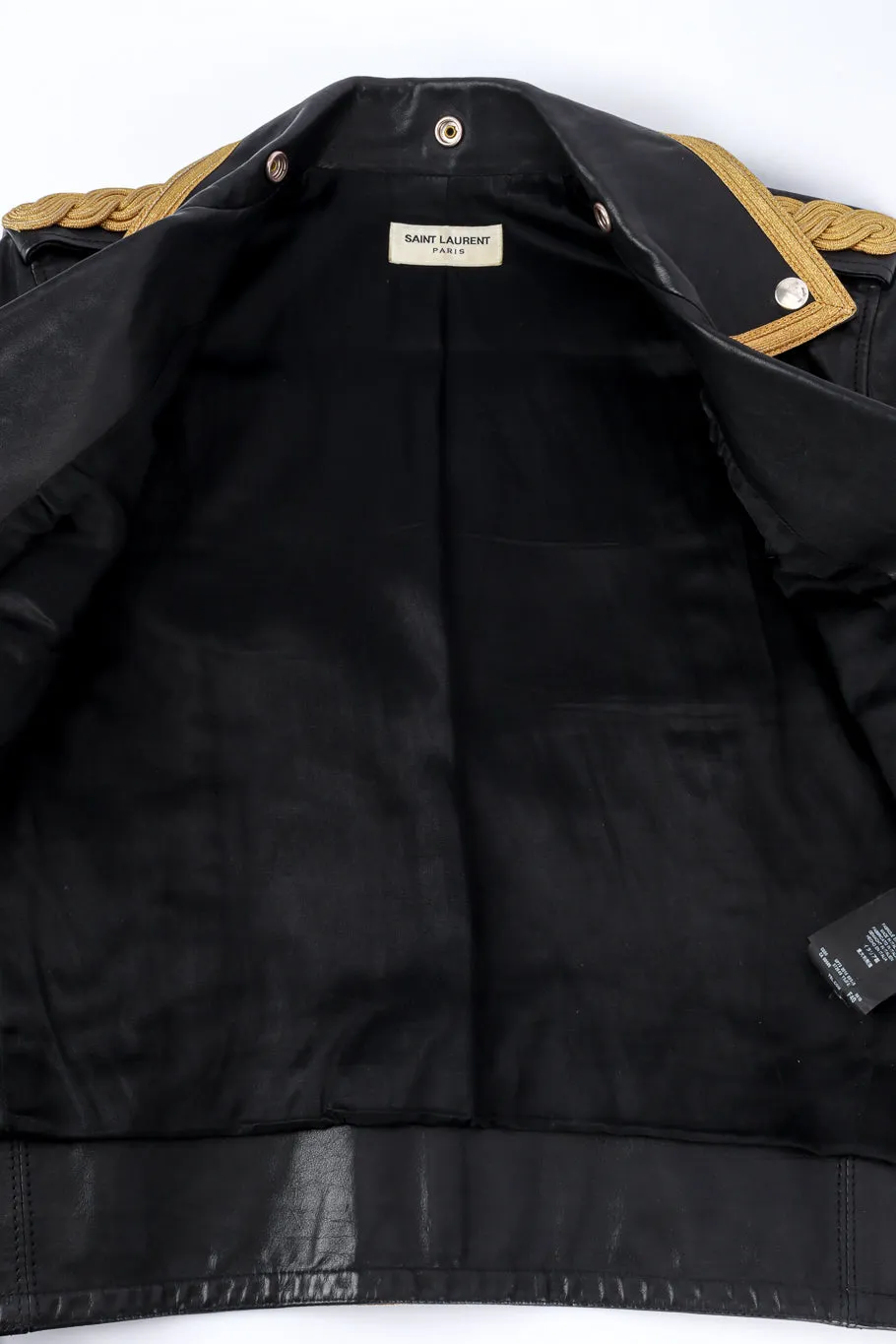 2015 S/S Soutache Trim Leather Jacket
