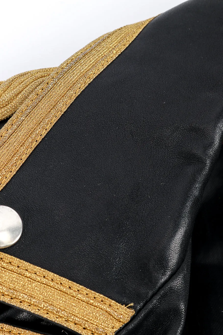 2015 S/S Soutache Trim Leather Jacket