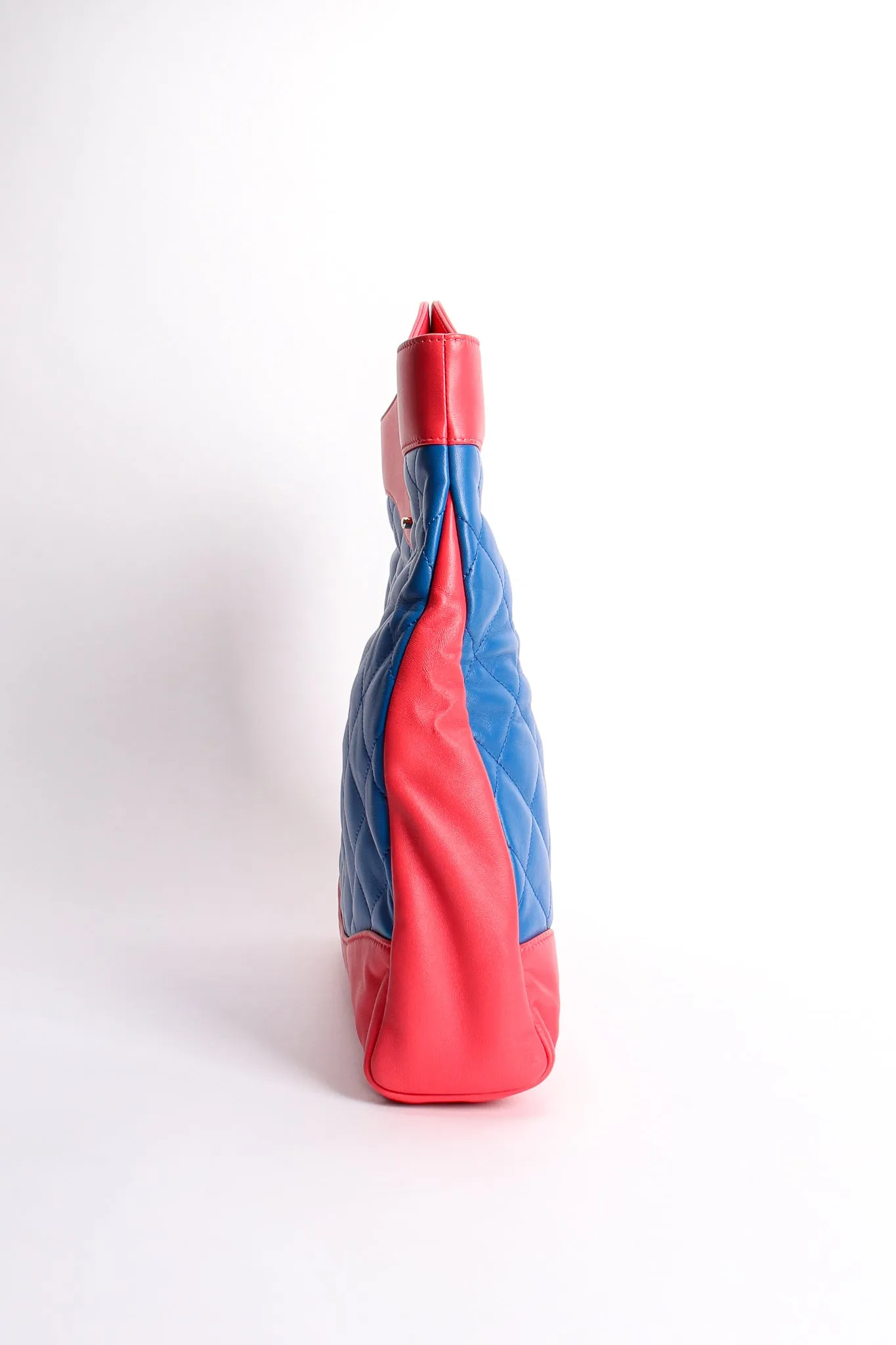 2018 A/W Quilted Colorblock Clutch Tote