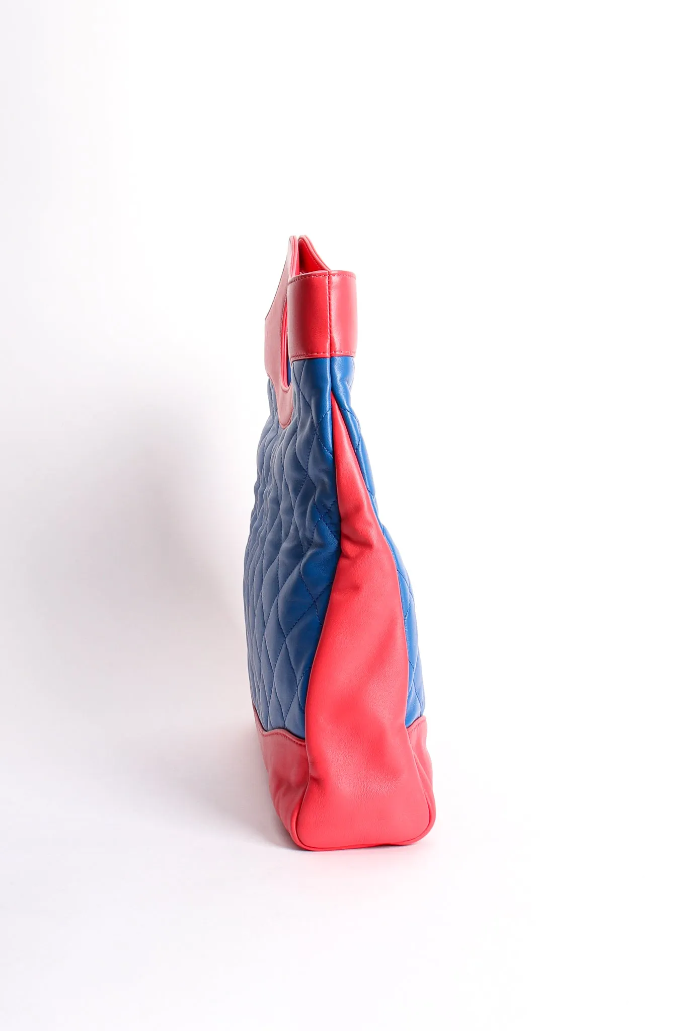 2018 A/W Quilted Colorblock Clutch Tote