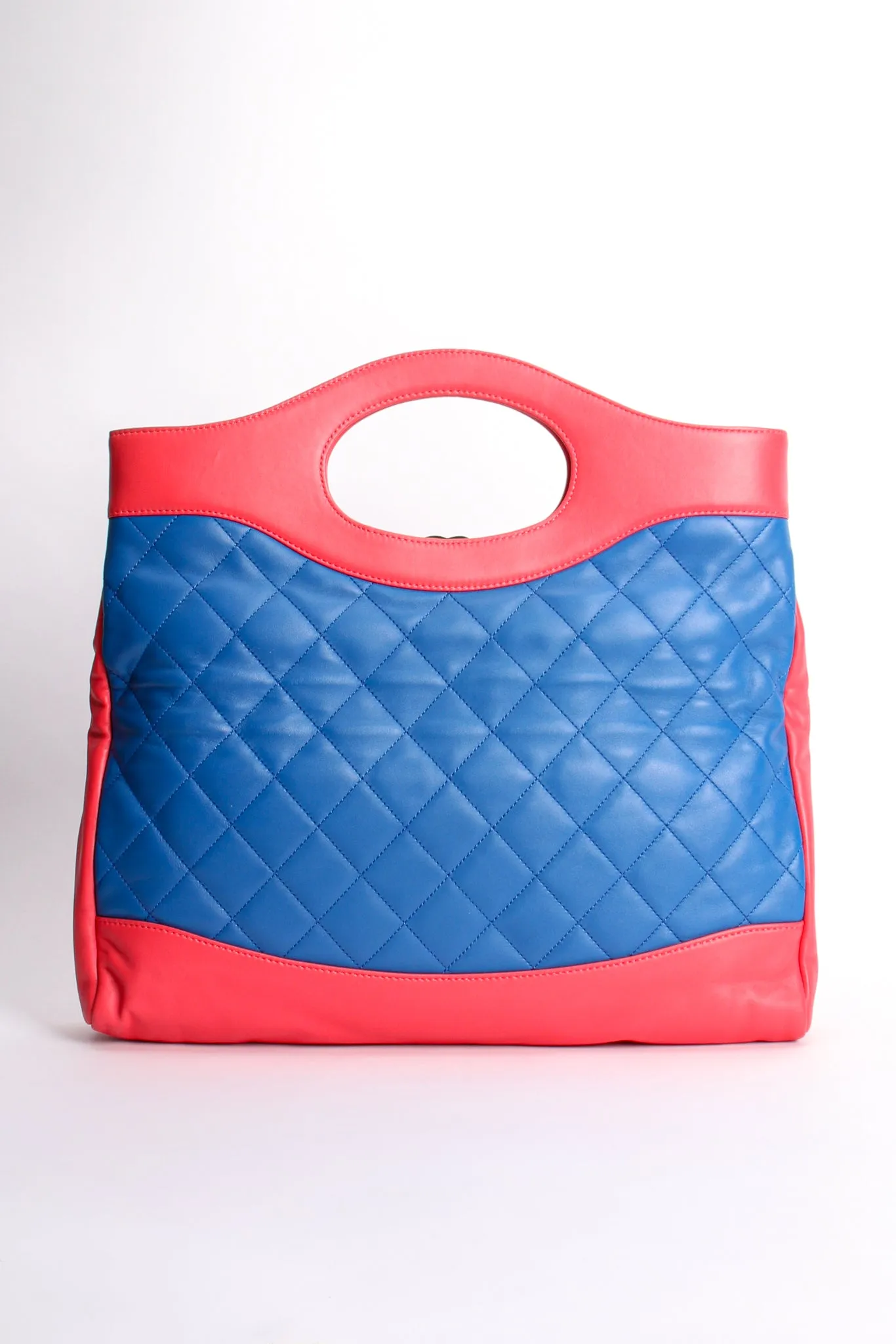 2018 A/W Quilted Colorblock Clutch Tote