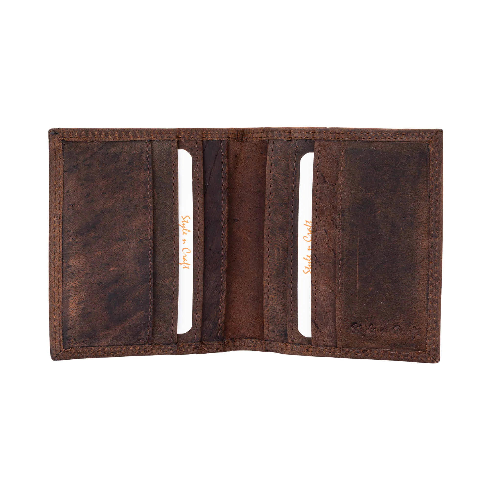 300703-BR Slim Credit Card Case in Brown Leather | Style n Craft