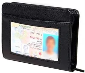 36 Slots Credit Card Holder Wallet RFID Blocking Zip Leather Card Case