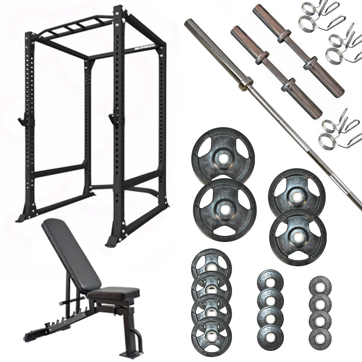 360 Strength Power Rack, FID Bench & 120kg Olympic Package