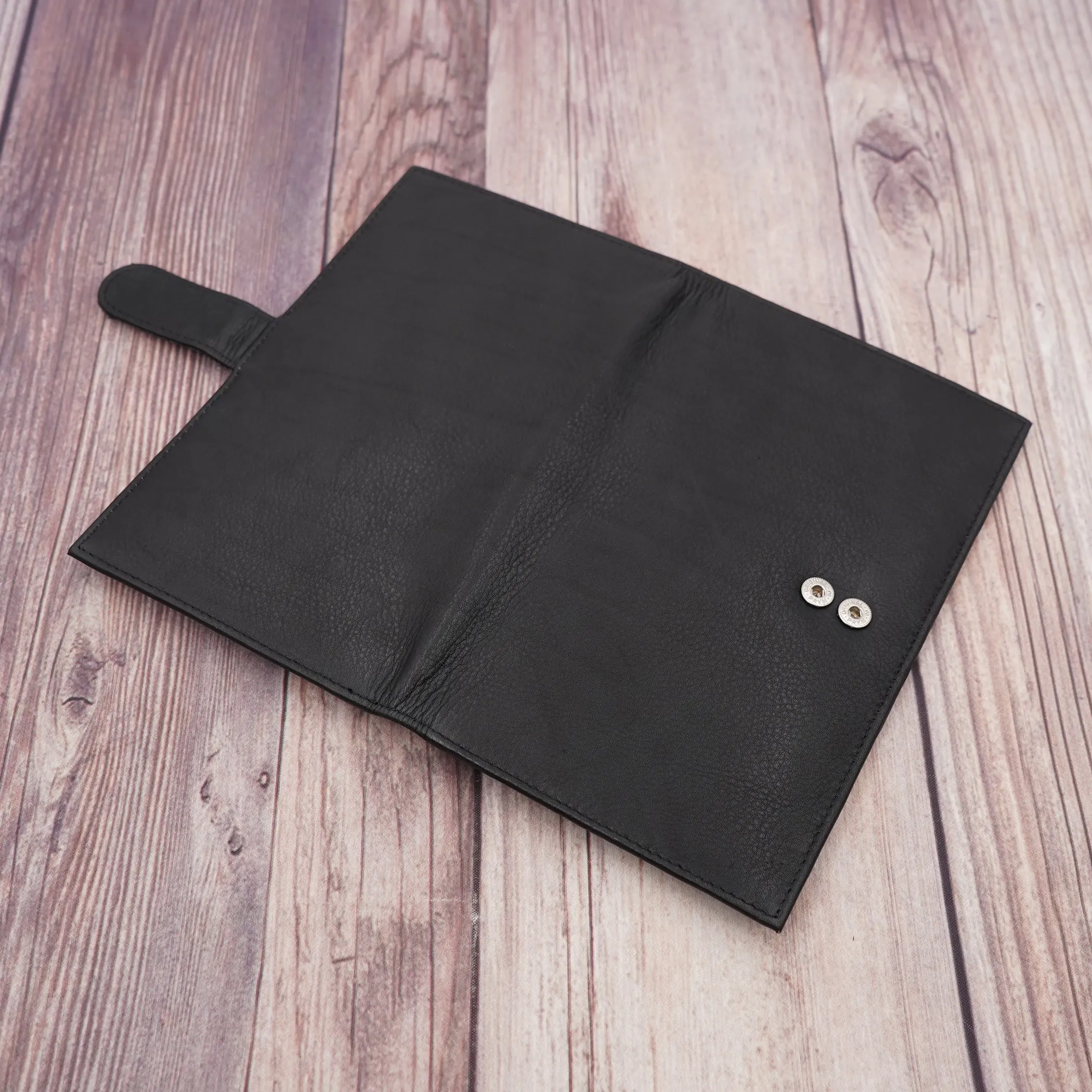 AG Wallets RFID Snap Close Full Grain Napa Cowhide Leather Credit Card Organizer Long Wallet, Holds Up To 20 Cards, 2 Side Cash Slots