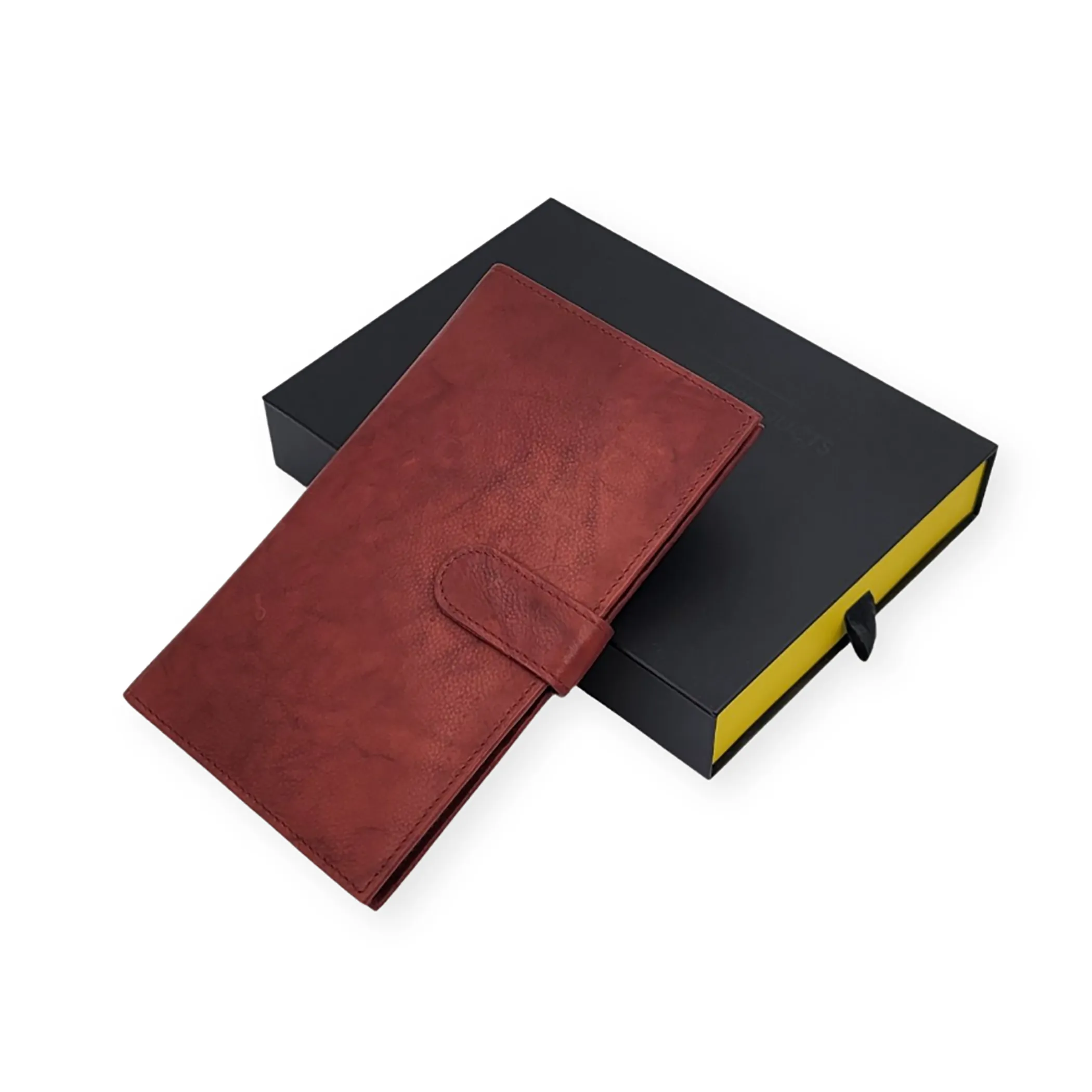 AG Wallets RFID Snap Close Full Grain Napa Cowhide Leather Credit Card Organizer Long Wallet, Holds Up To 20 Cards, 2 Side Cash Slots