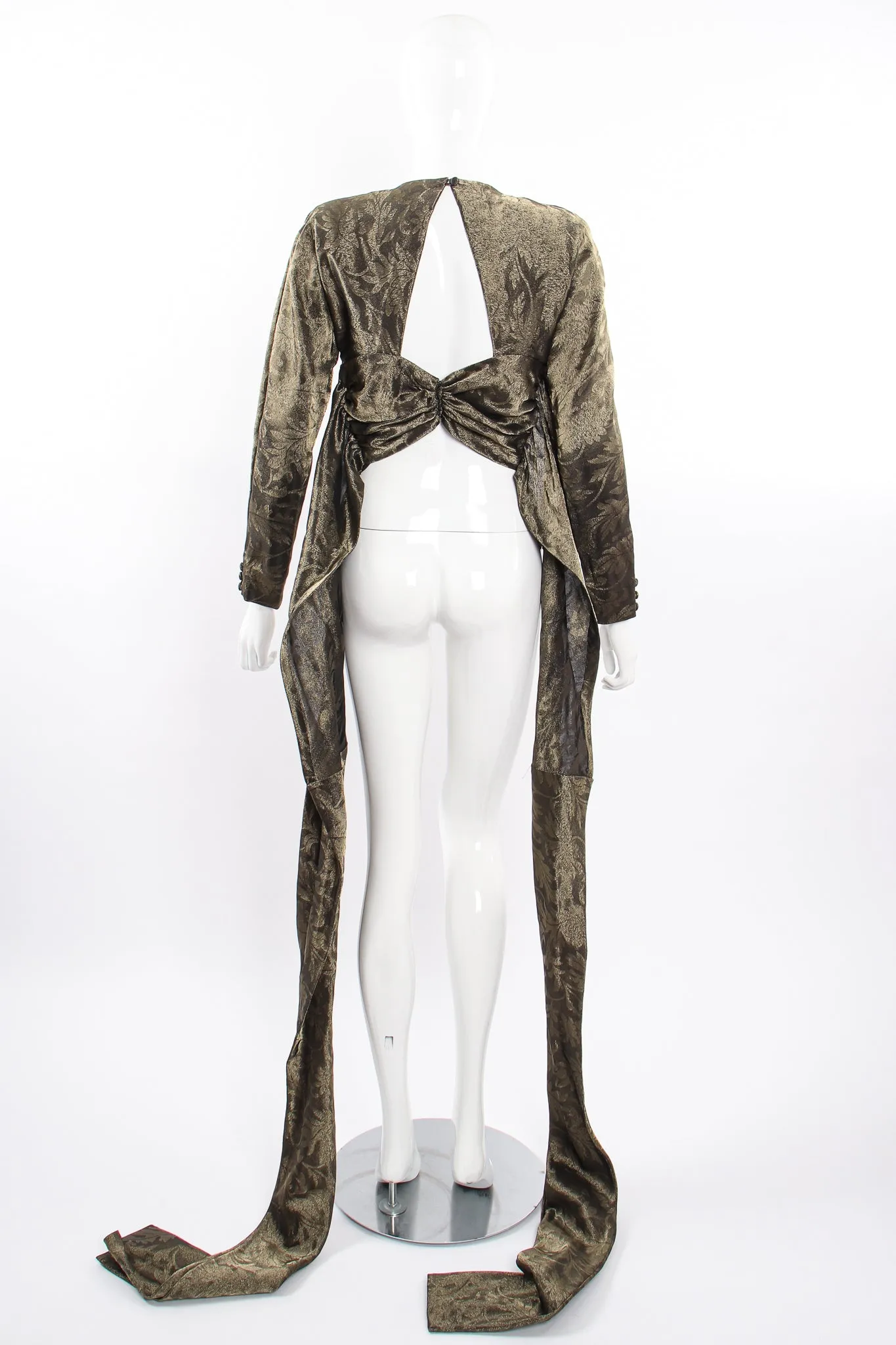 Backless Metallic Wrap Top