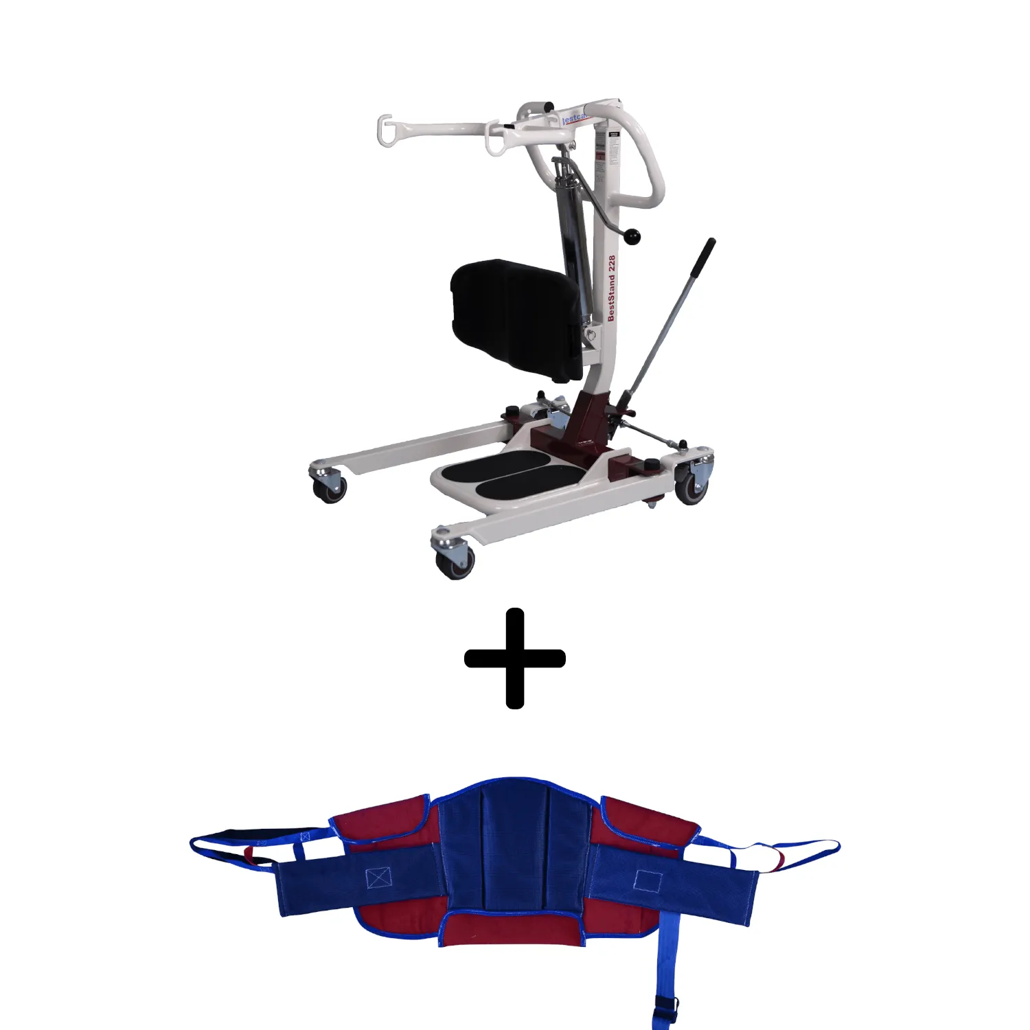 Bestcare SA228H Affordable Compact Hydraulic Stand Assist (Sit-to-Stand) Patient Lift 500lb