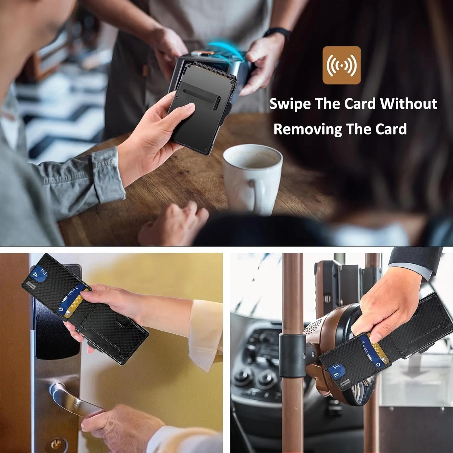 Bifold Wallet for Men - with Money Clip, Slim Credit Card Holder