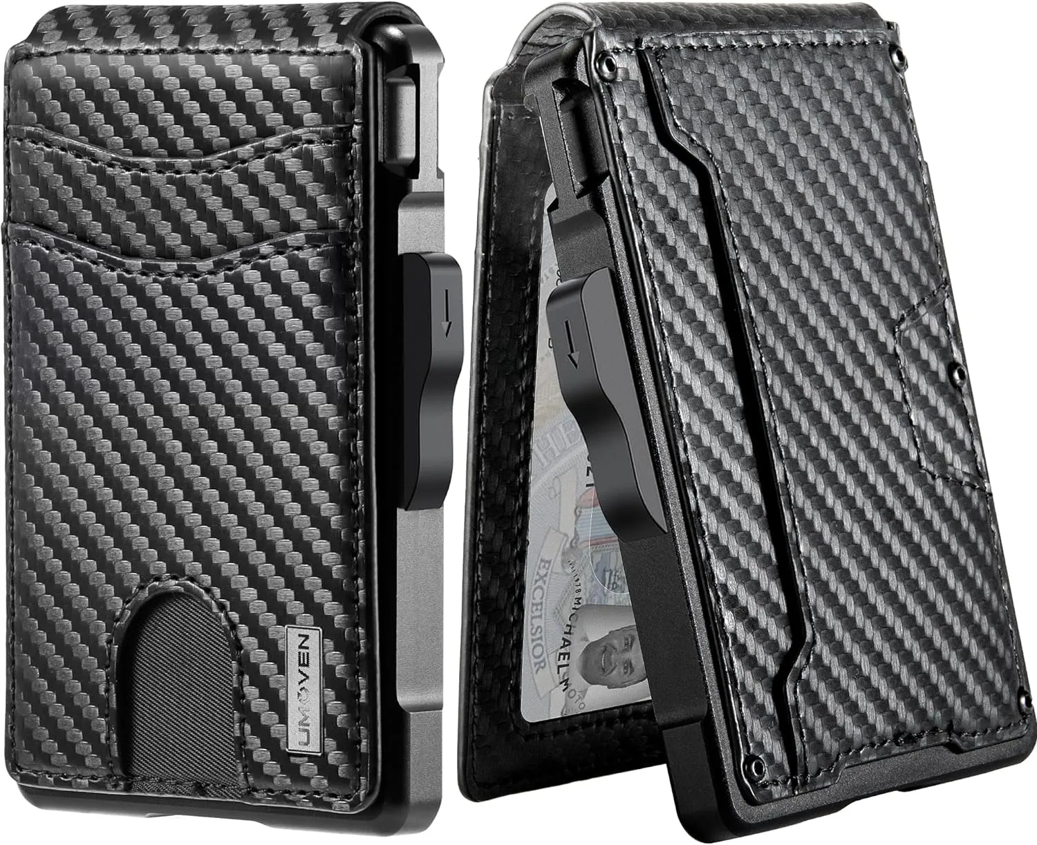 Bifold Wallet for Men - with Money Clip, Slim Credit Card Holder