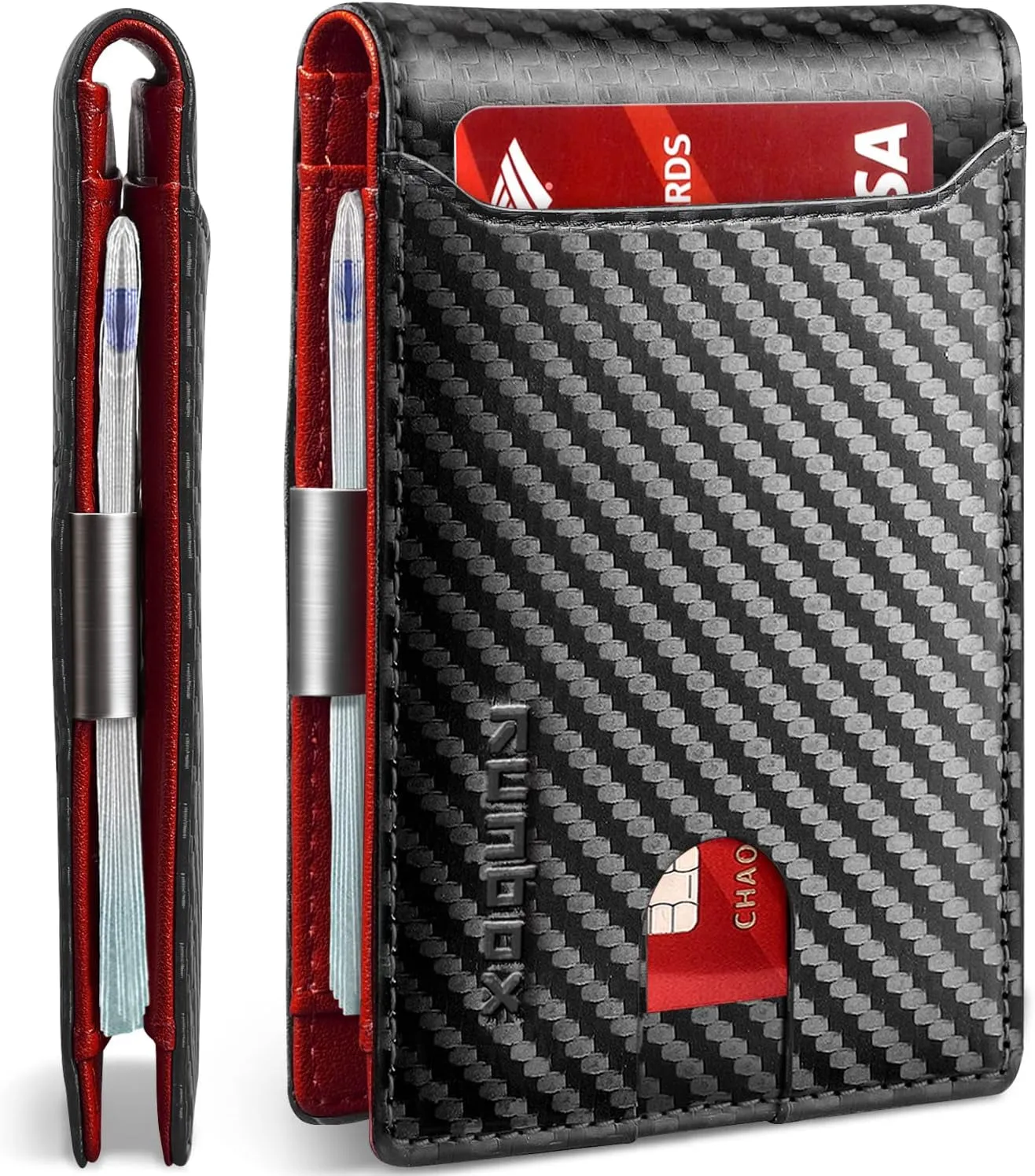 Bifold Wallets For Men With Money Clip, Rfid Blocking Slim Credit Card-Holder