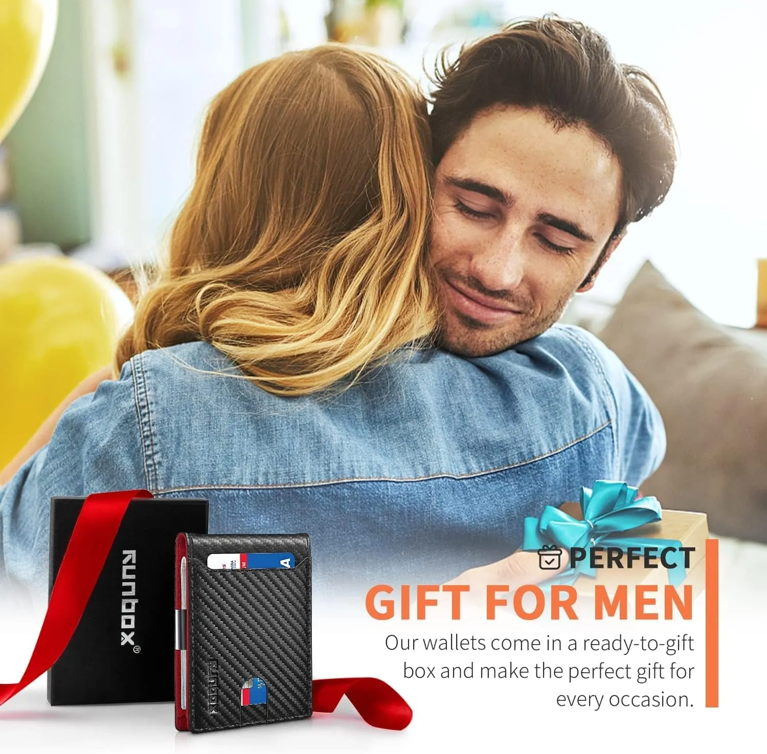 Bifold Wallets For Men With Money Clip, Rfid Blocking Slim Credit Card-Holder