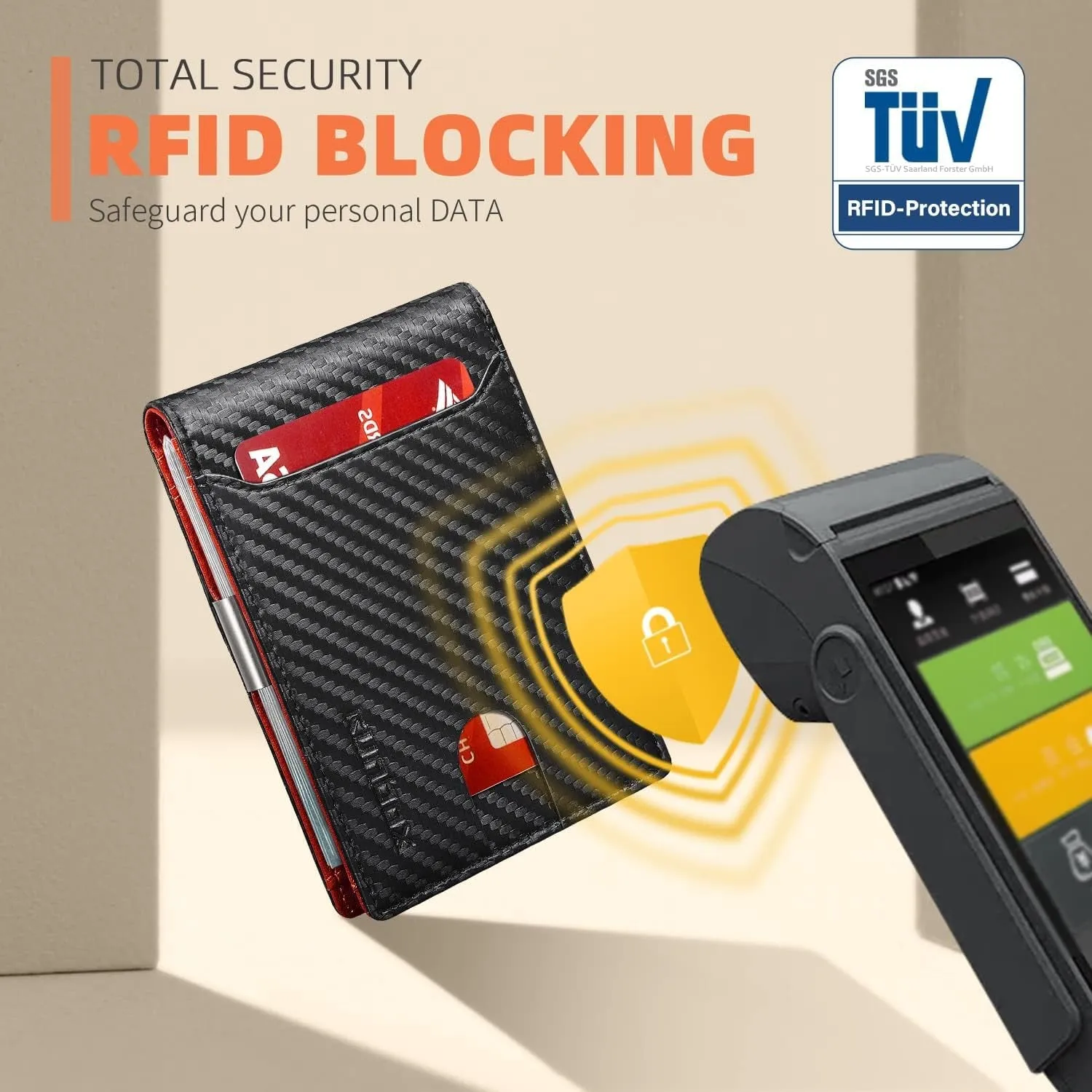 Bifold Wallets For Men With Money Clip, Rfid Blocking Slim Credit Card-Holder