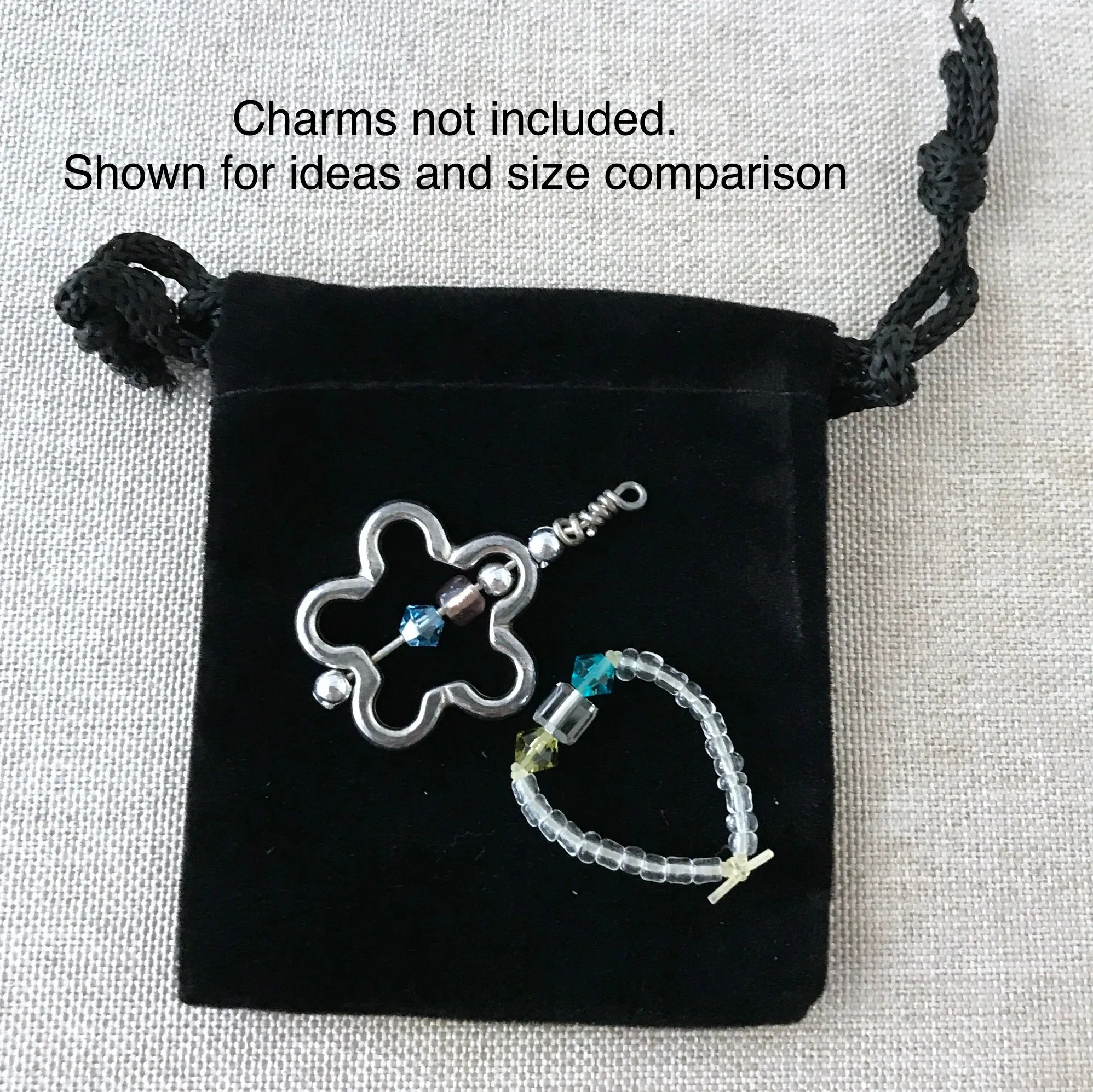 Black Velvet Drawstring Pouches - 2" x 2.5" - Black - Velvet Drawstring Bag