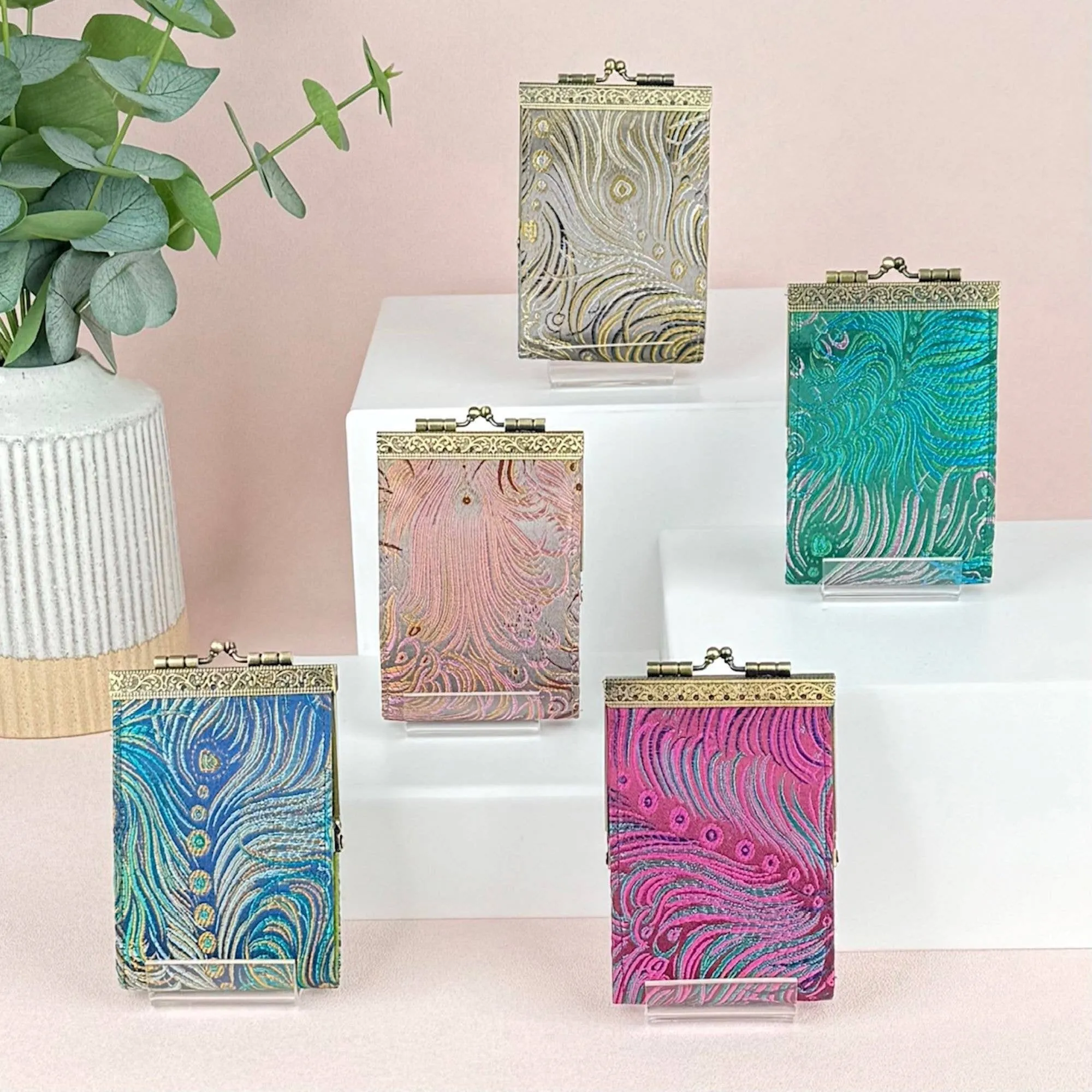 Brocade Peacock Card Holder w/ RFID Protection