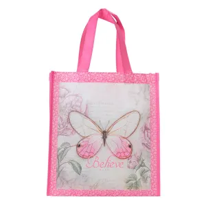 Butterfly Pink Shopping Bag
