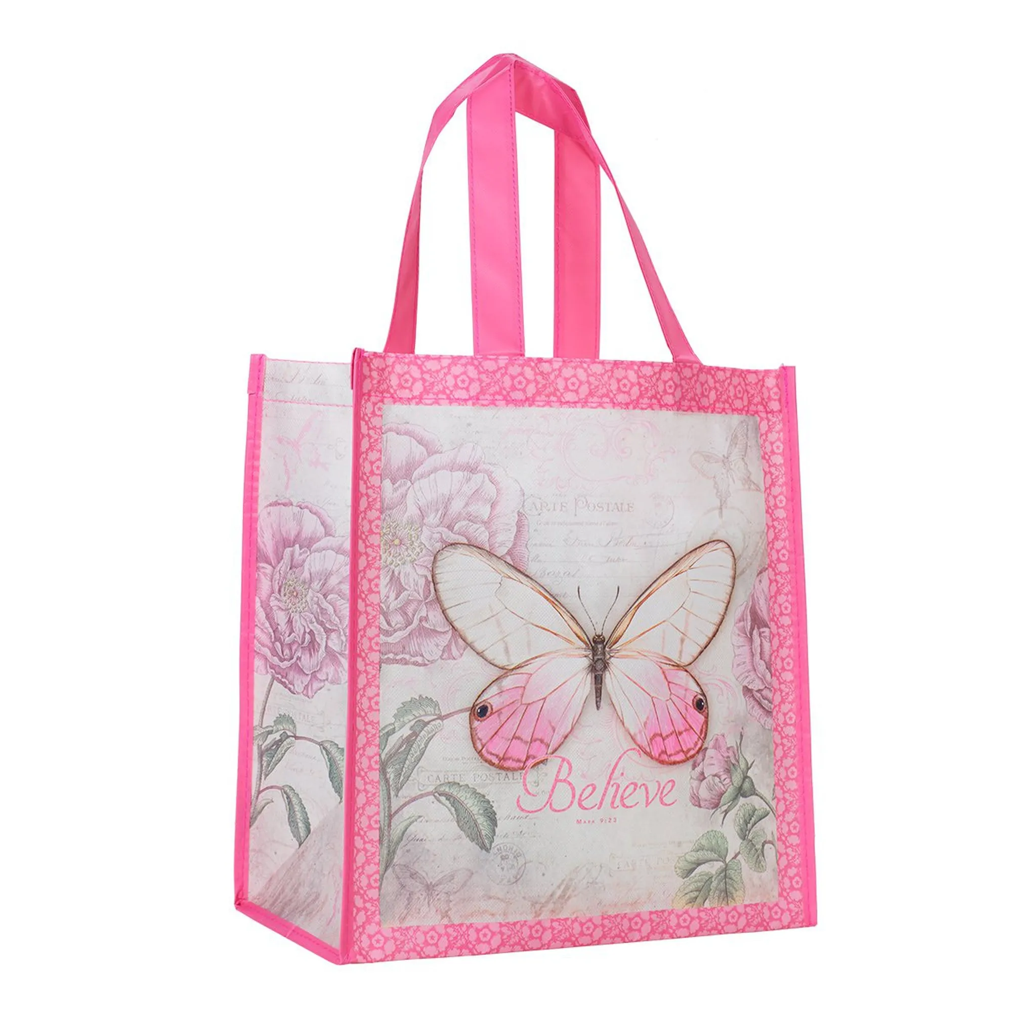 Butterfly Pink Shopping Bag