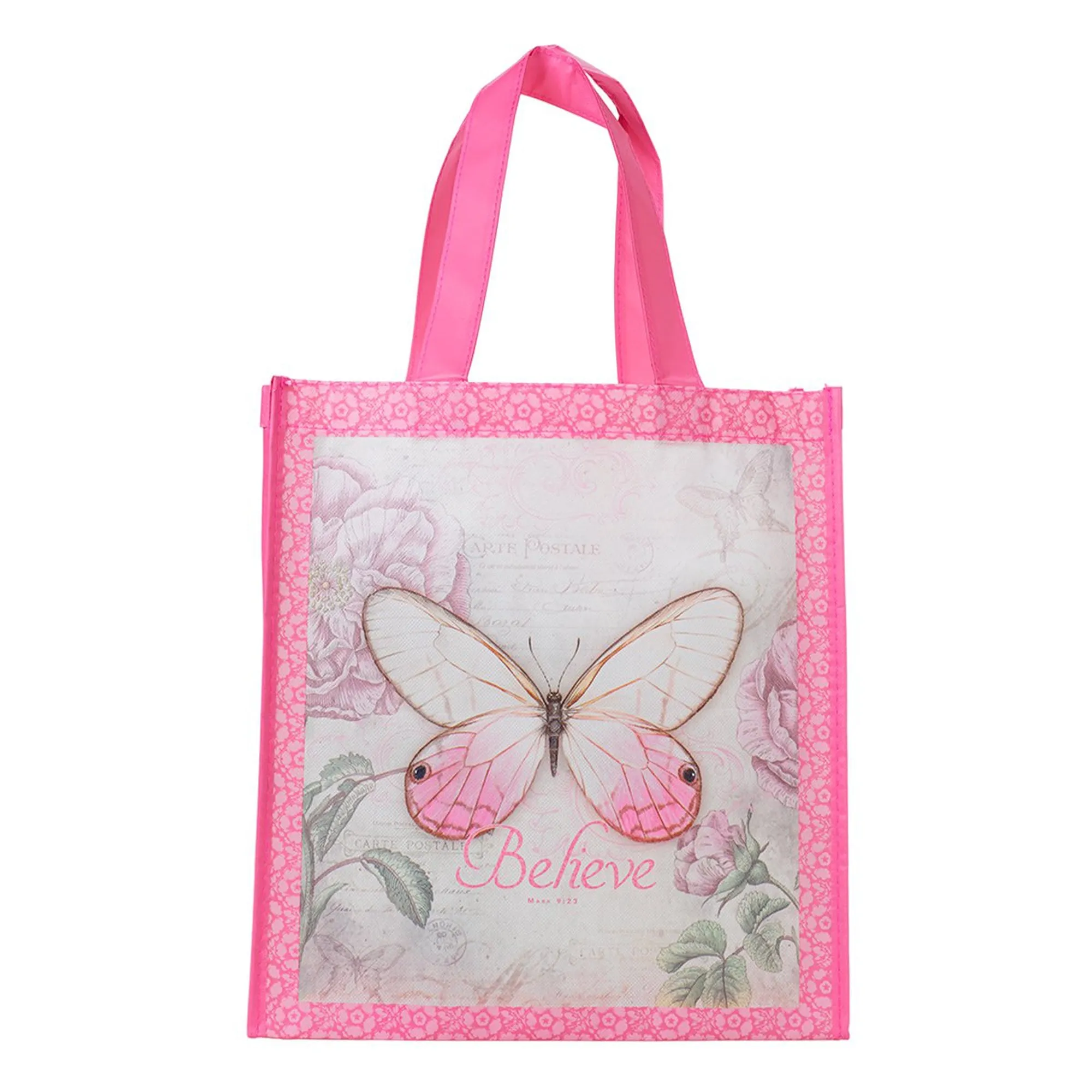 Butterfly Pink Shopping Bag