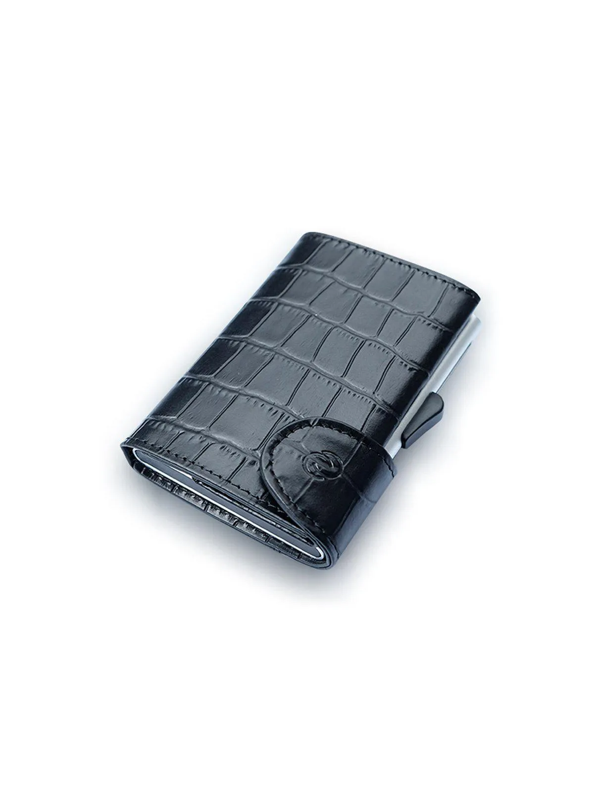 C-Secure Croco Leather RFID Wallet Black