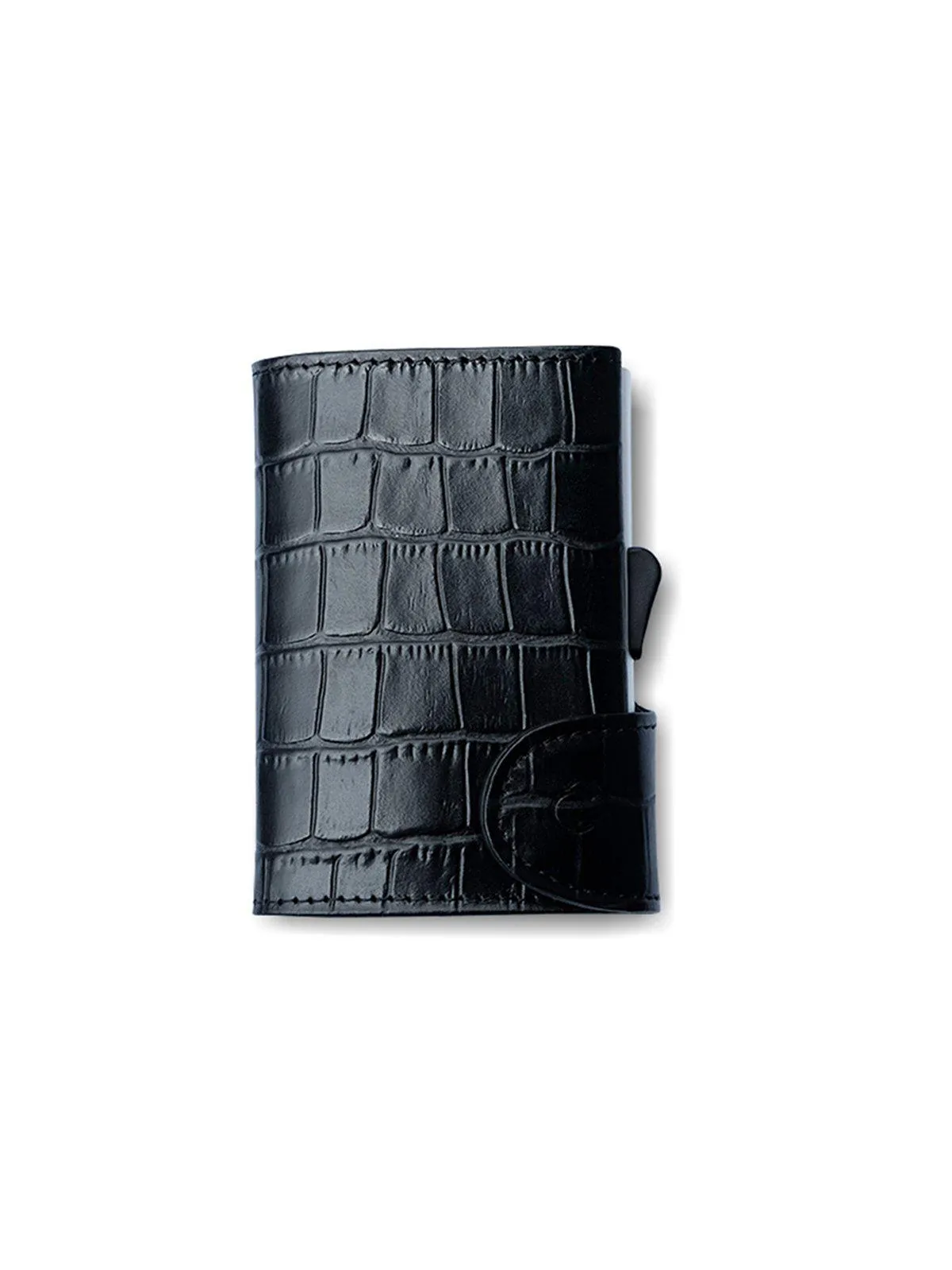 C-Secure Croco Leather RFID Wallet Black