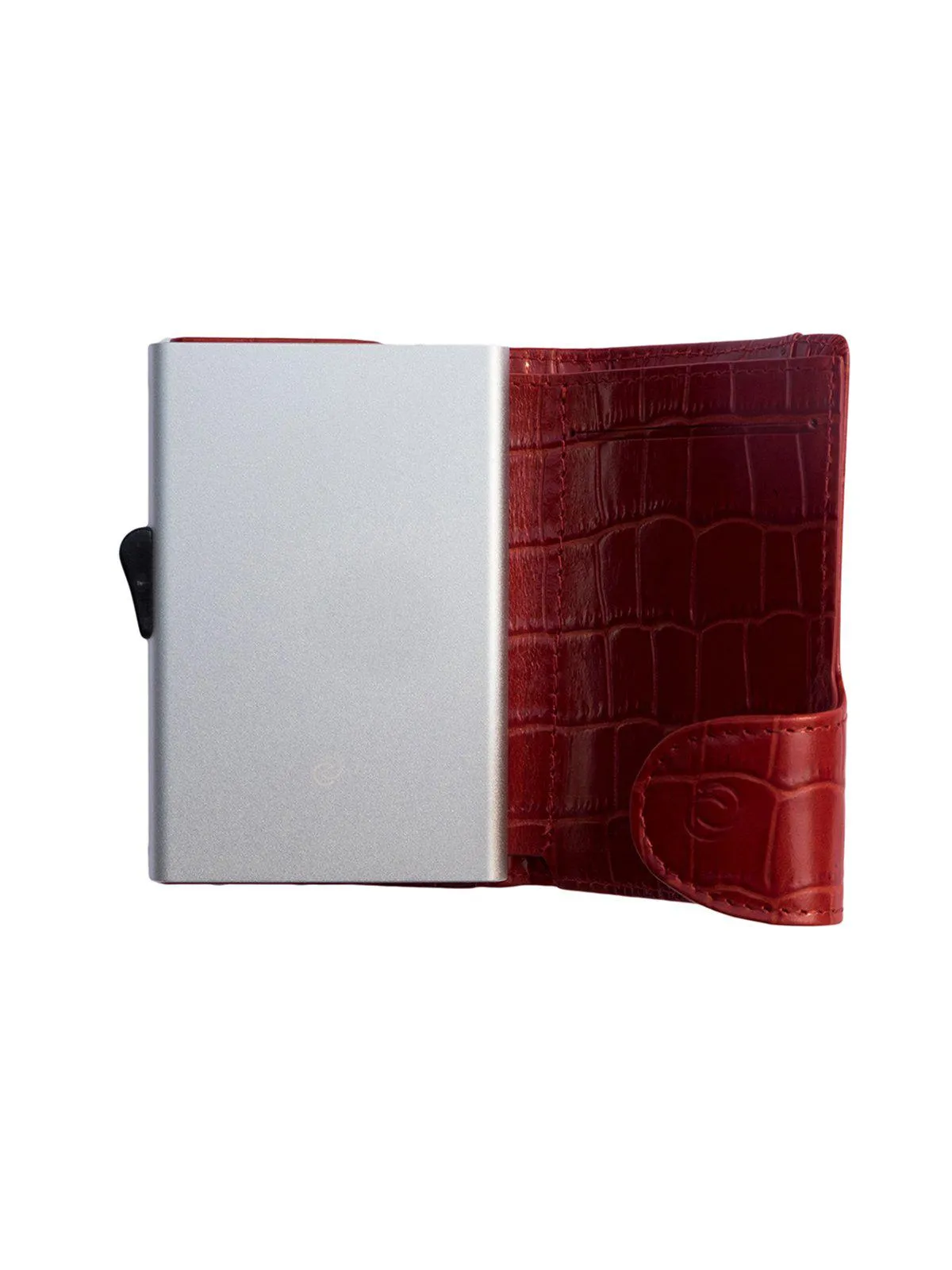 C-Secure Croco Leather RFID Wallet Red