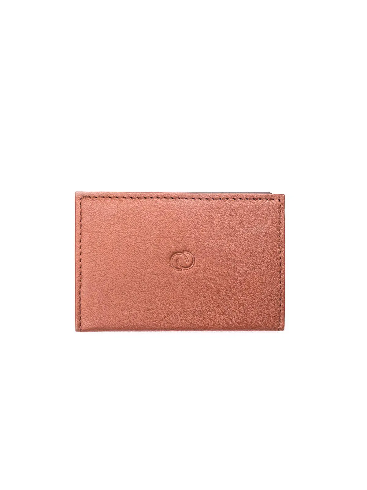 C-Secure Italian Leather RFID Slim Card Holder Bruciato