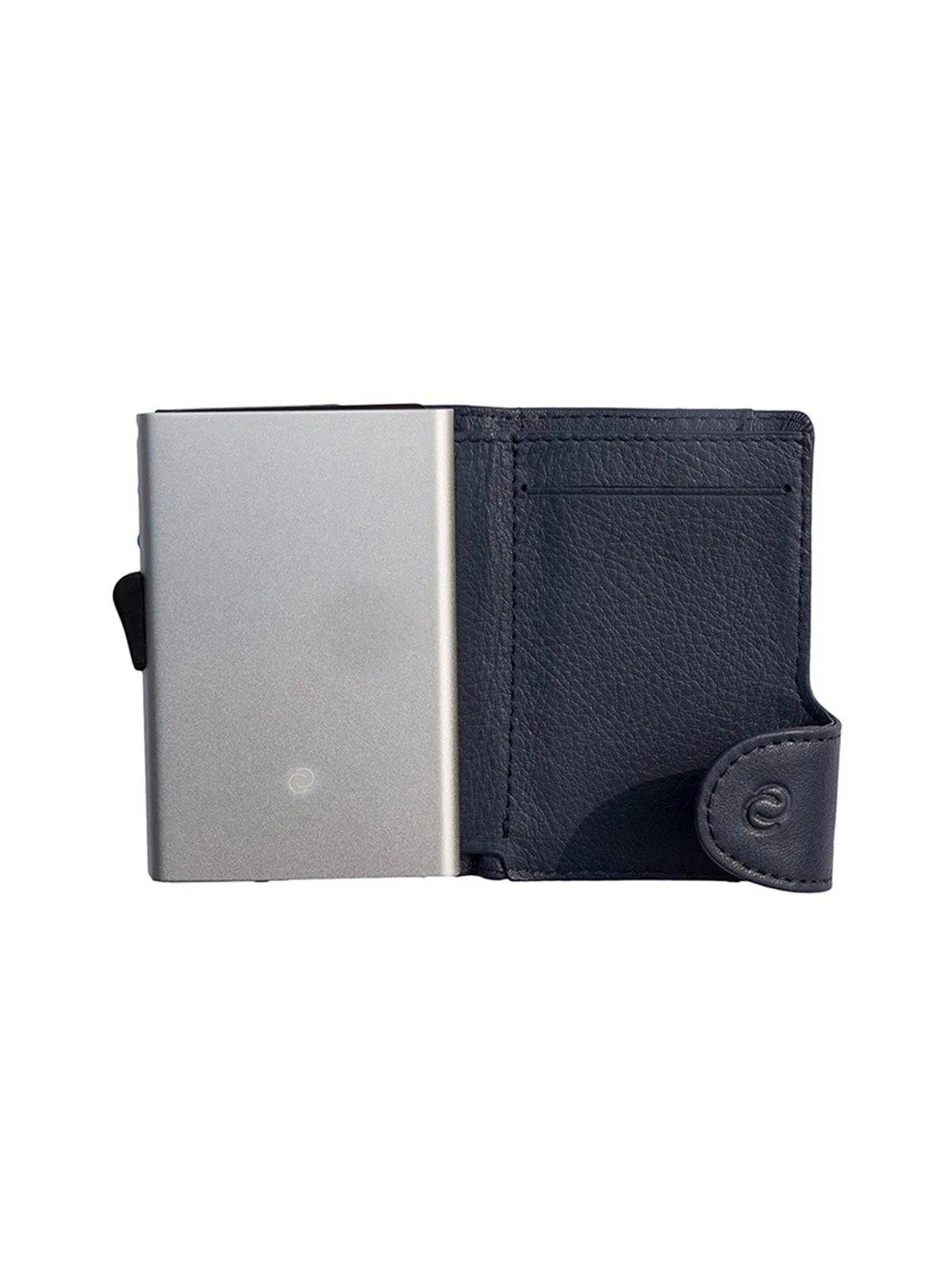 C-Secure Italian Leather RFID Wallet Blu Marino