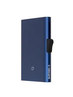 C-Secure XL Aluminium RFID Cardholder Blue