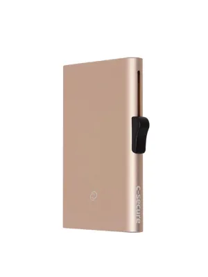 C-Secure XL Aluminium RFID Cardholder Champagne Gold