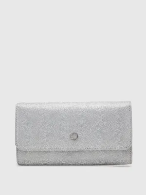 Caprese Betty Large Silver Flapover Clutch