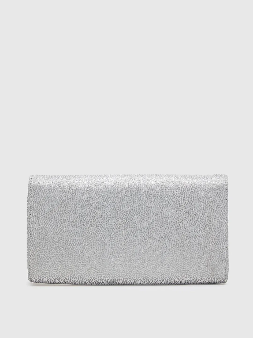 Caprese Betty Large Silver Flapover Clutch