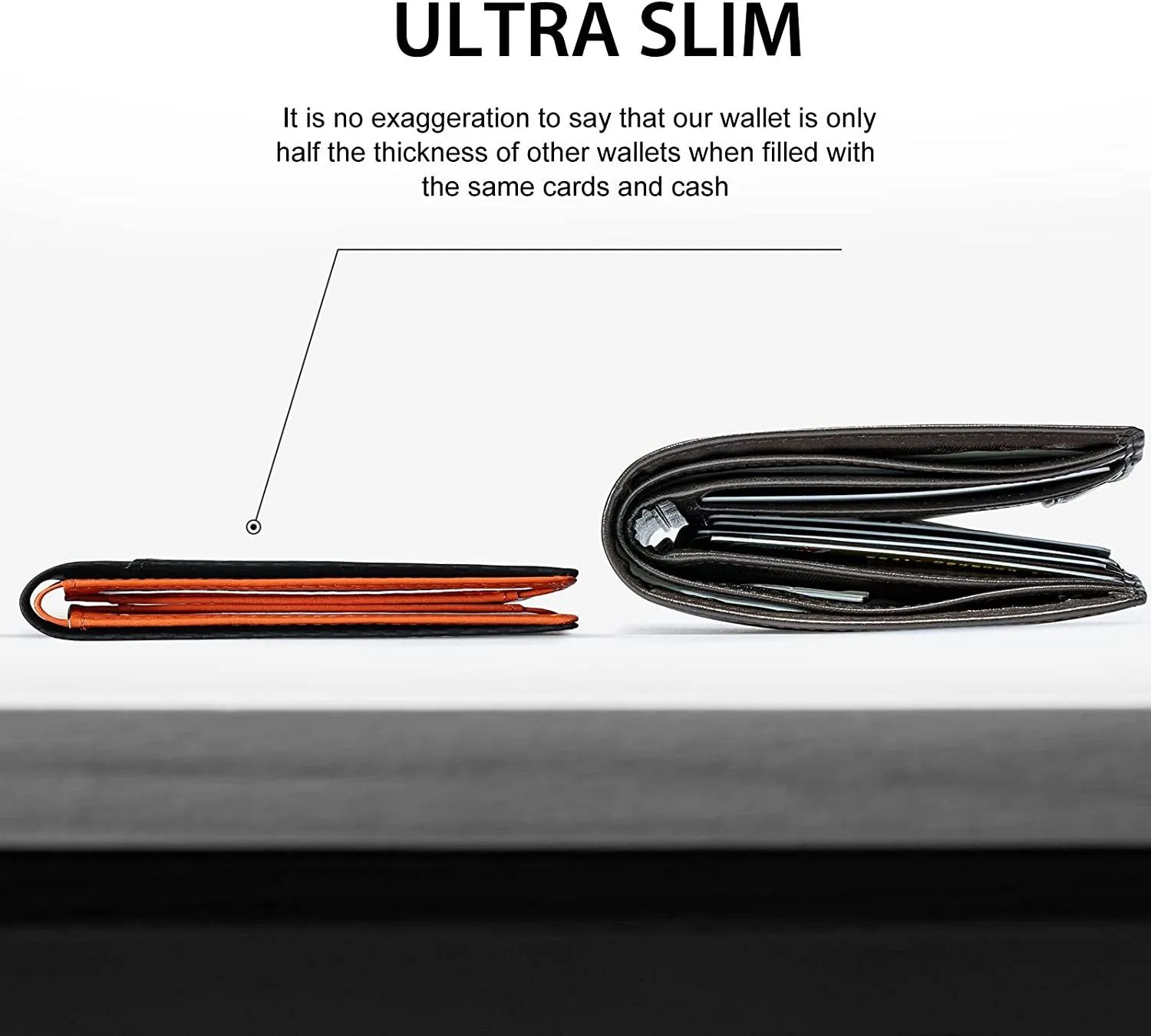 Carbon Fiber wallets Rfid Blocking Bifold Credit Card Holder for Men