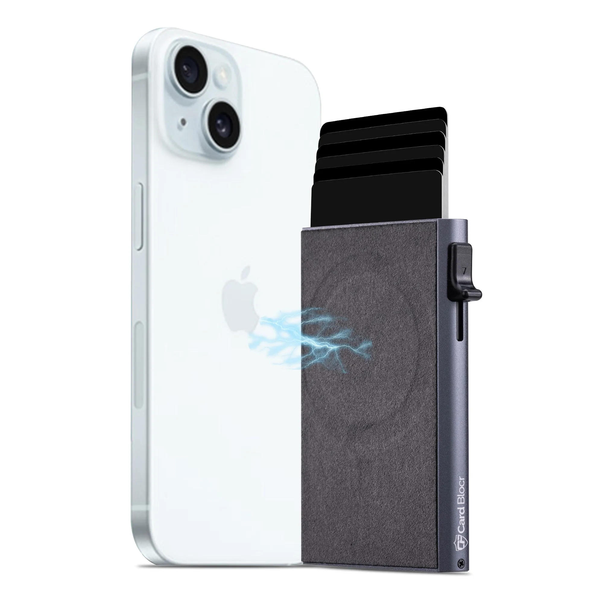 Card Blocr Magnetic iPhone Wallet - Pop Up Magsafe Wallet, Thin Metal Card Holder for iPhone 15/14/13/12 Series - LIFETIME GUARANTEE