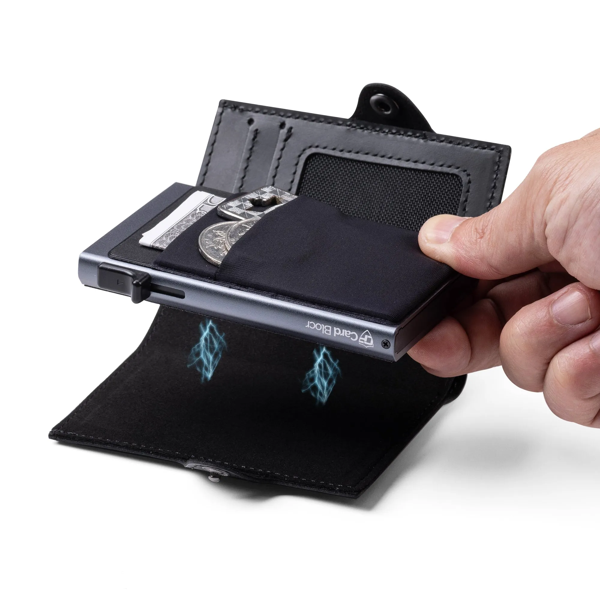 Card Blocr Magnetic iPhone Wallet - Pop Up Magsafe Wallet, Thin Metal Card Holder for iPhone 15/14/13/12 Series - LIFETIME GUARANTEE