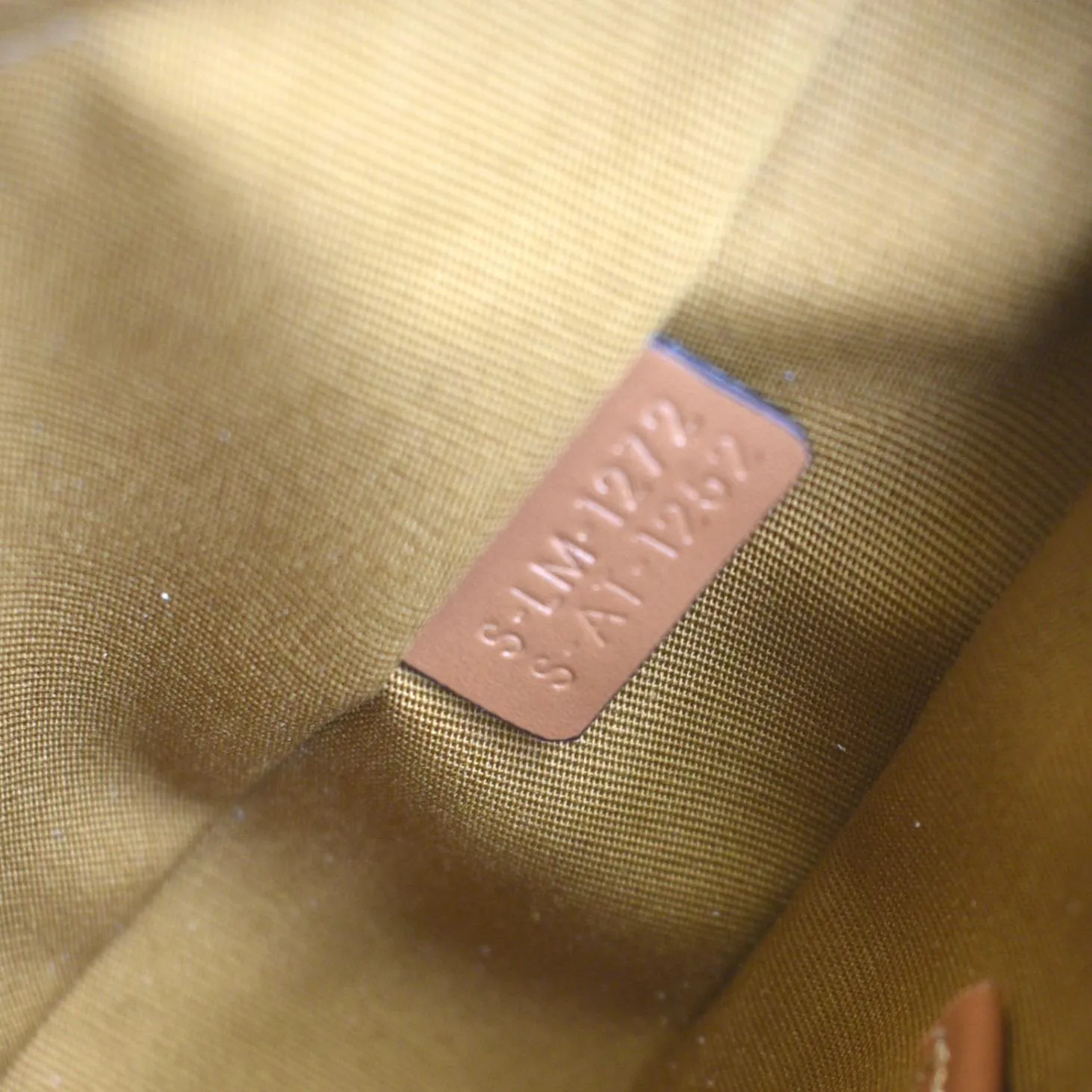 CELINE Ava Triomphe Canvas Calfskin Shoulder Bag Tan