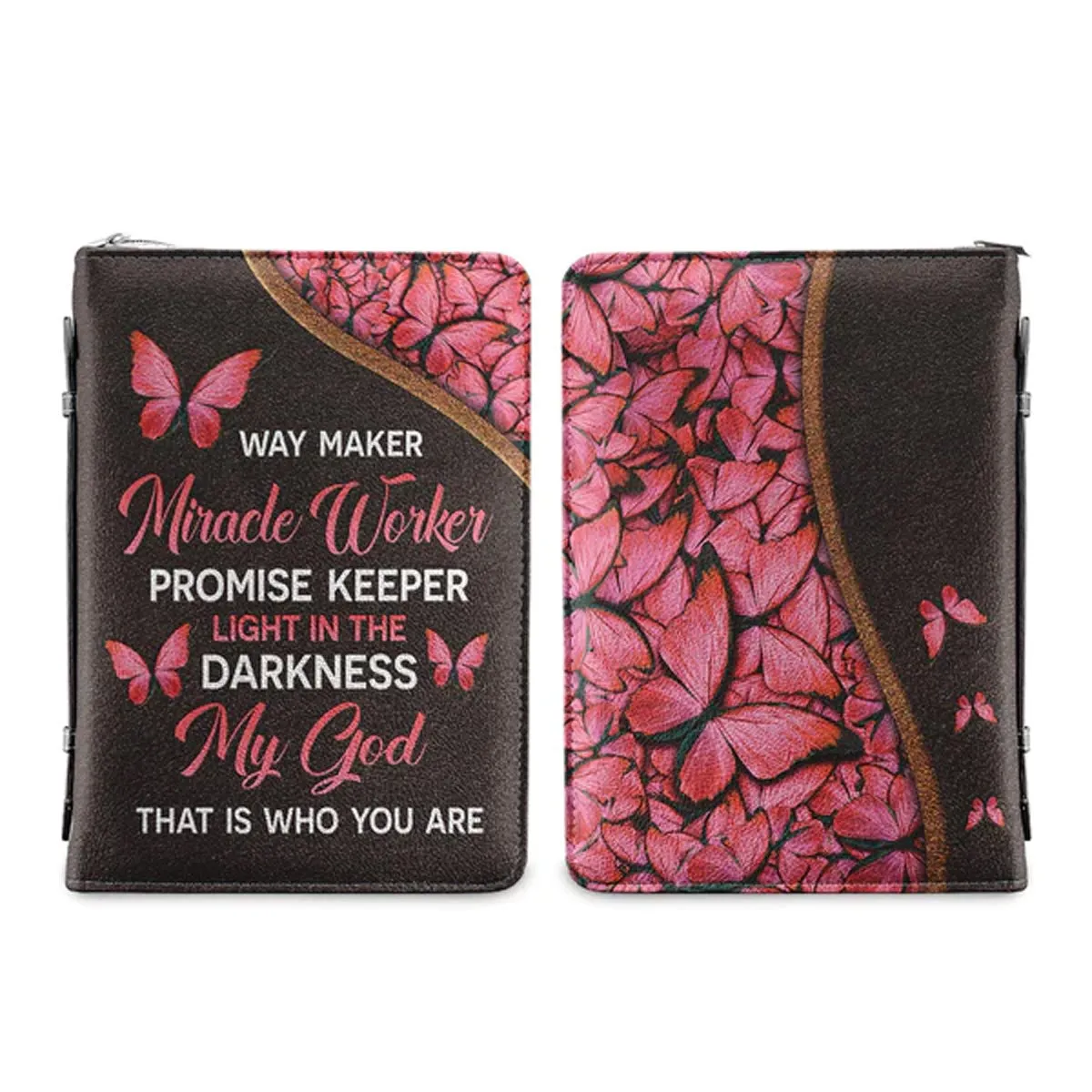 Christianartbag Bible Cover, Floral Faith Bible Cover with 'Way Maker' Lyrics, CABBBCV03010823.