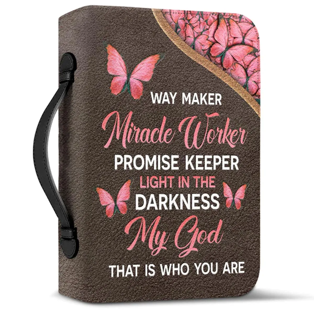 Christianartbag Bible Cover, Floral Faith Bible Cover with 'Way Maker' Lyrics, CABBBCV03010823.