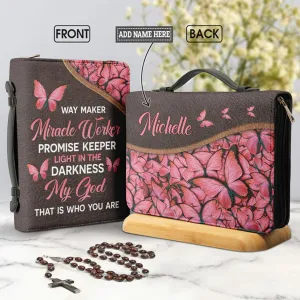 Christianartbag Bible Cover, Floral Faith Bible Cover with 'Way Maker' Lyrics, CABBBCV03010823.