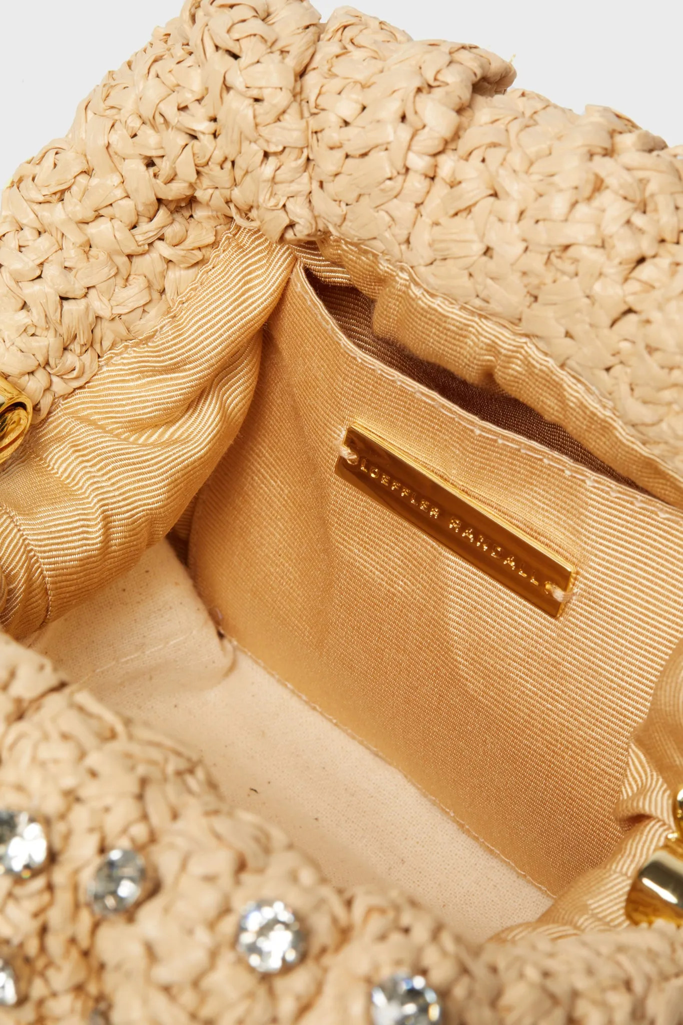 Crochet Natural Raffia Bailey Clutch