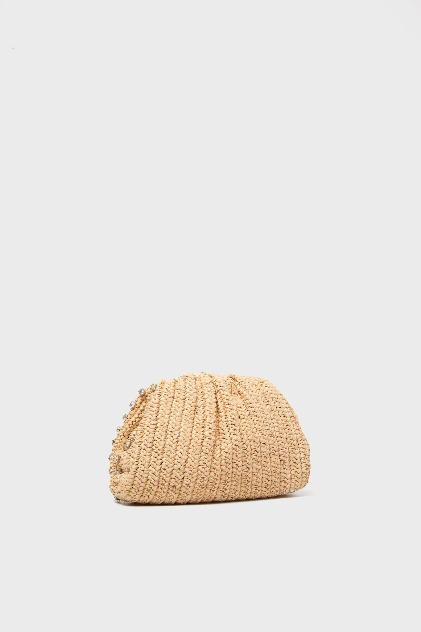 Crochet Natural Raffia Bailey Clutch