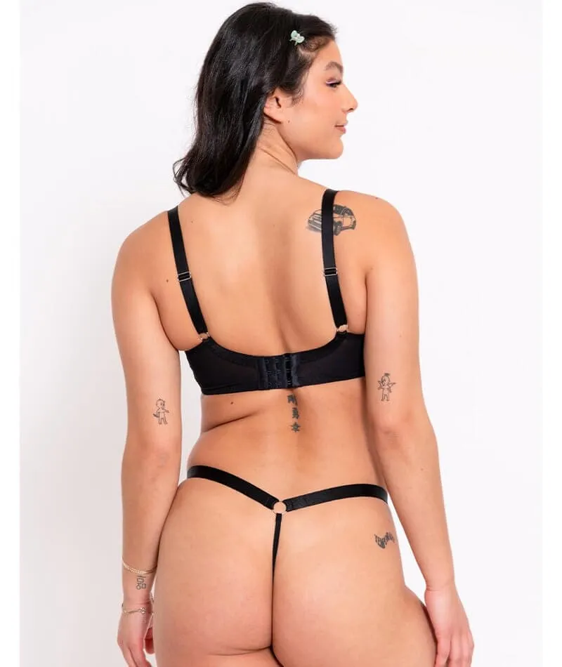 Curvy Kate Stand Out Scooped Plunge Bra - Black Multi